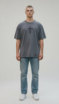 Jesus Saves Oversized Acid Wash T-Shirt – Vintage Christian Streetwear